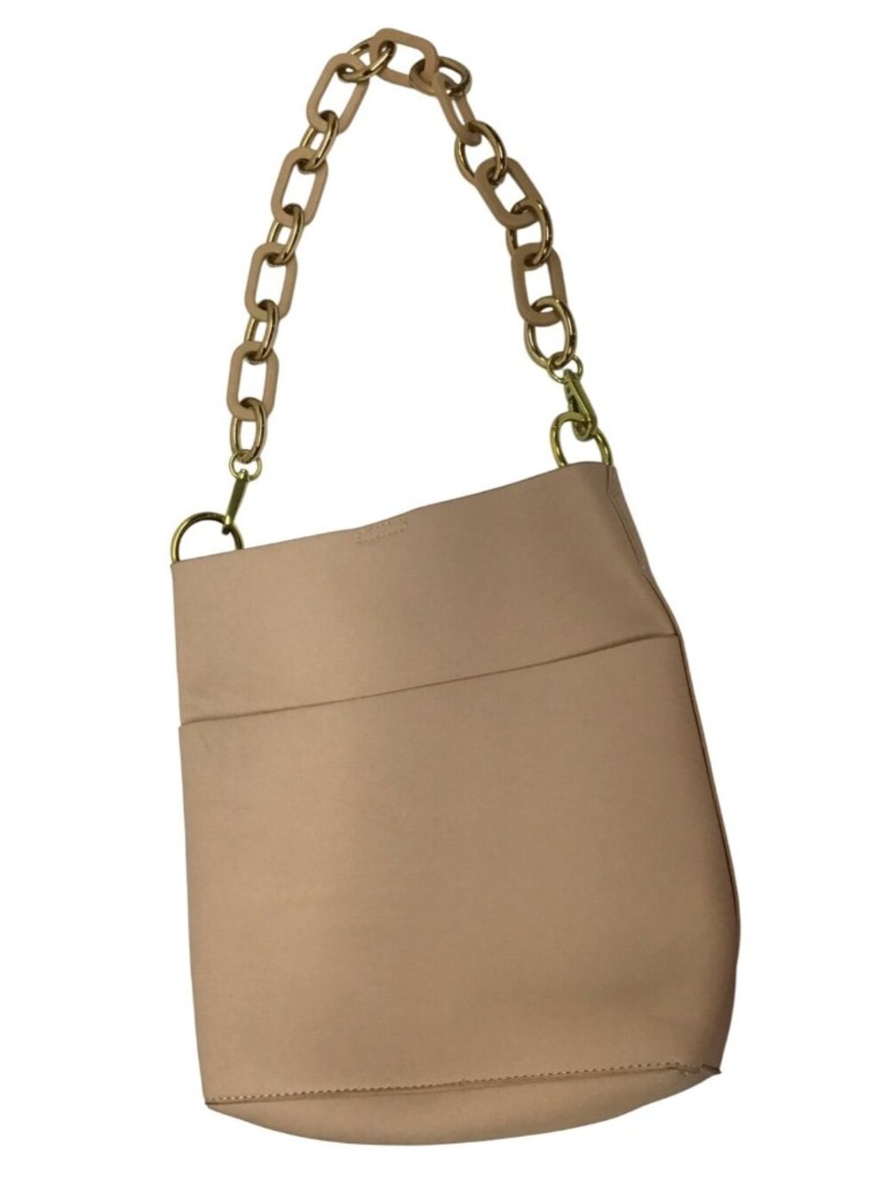 Free People Street Level Beige Vegan Leather Tote Bag Purse